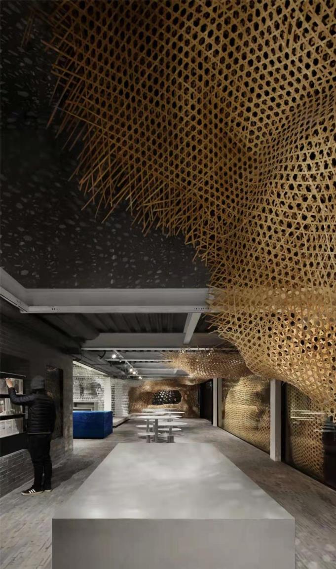 Striking interior of The Arts Bridge Space in Shanghai