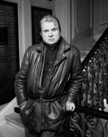 Black and white image of Francis Bacon