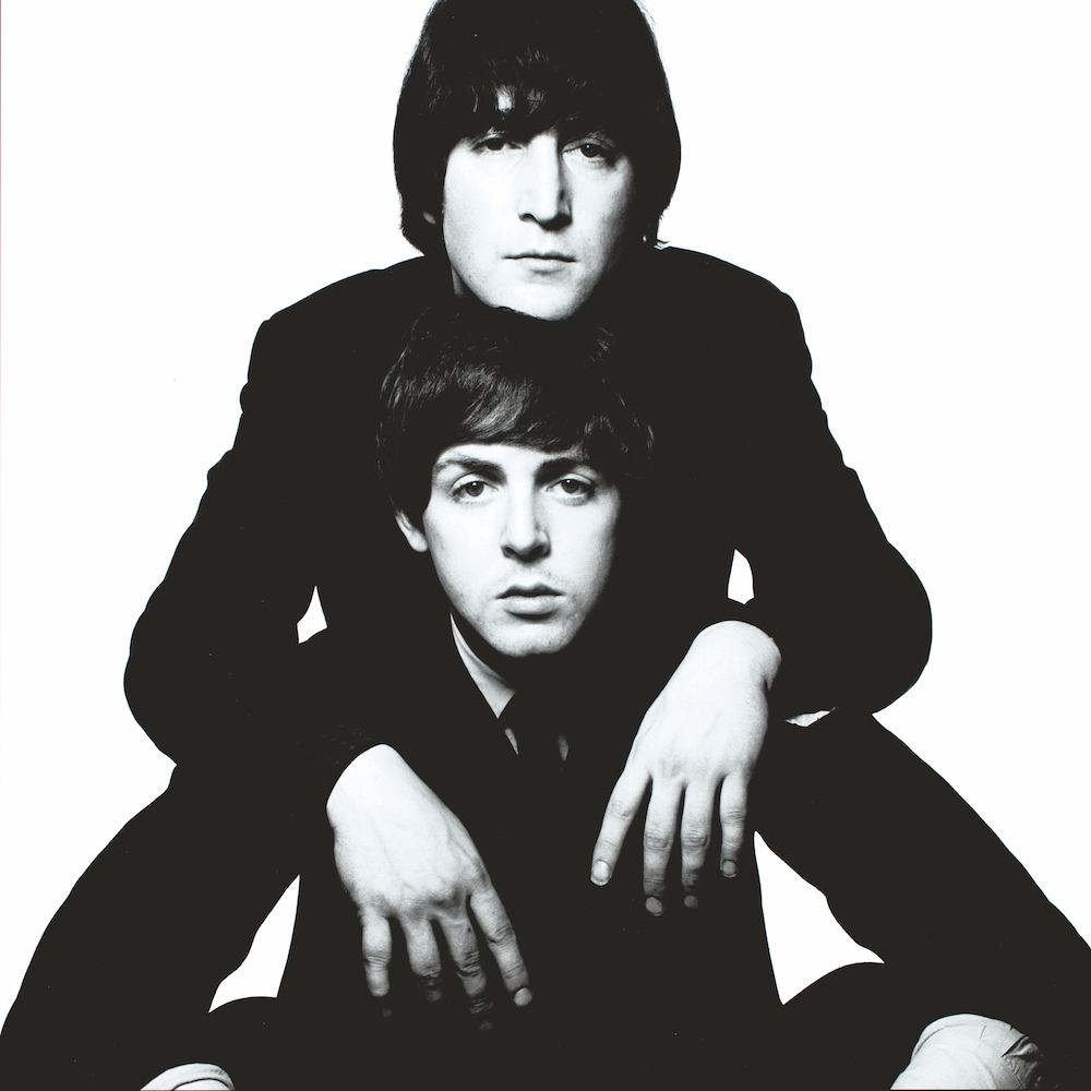 John Lennon and Paul McCartney photographed by David Bailey
