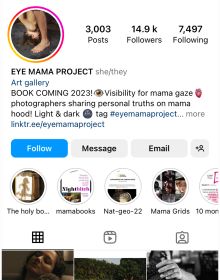 Karni started an Instagram feed called EYE MAMA. The community of artistic mothers quickly grew to over 4,000 and counting. Out of anonymity, this created an unstoppable movement that is now being channelled into a book 9783961714605