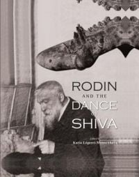 Book cover of Rodin and the Dance of Shiva, with artist looking at a sculpture. Published by Niyogi Books.
