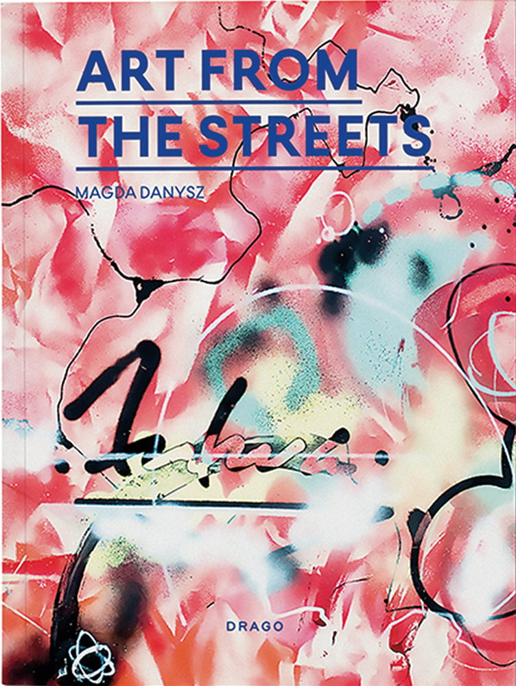 Pink graffiti art on cover of 'Art From The Streets', by Drago International Entertainment.