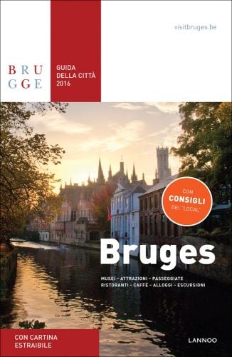 River in Bruges on cover of 'Bruges Guida Della Citta 2016 - Bruges City Guide 2016', by Lannoo Publishers.
