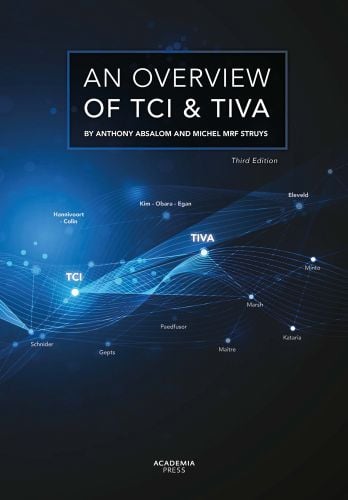 Blue cover of 'An Overview of TCI & TIVA', by Lannoo Publishers.
