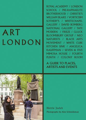 Green cover with a colour photo of tourists standing in front the Millicent Fawcett statue in Parliament Square with Art London in black font and a list of artists on the right
