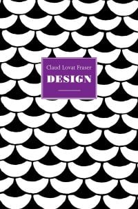 Black and white fish scale pattern, on cover of 'Claud Lovat Fraser, Design', by ACC Art Books.