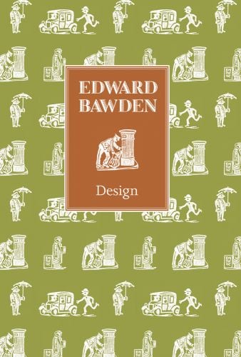 Book cover of Edward Bawden: Design, featuring a graphic print of postman collecting post from mailbox. Published by ACC Art Books.