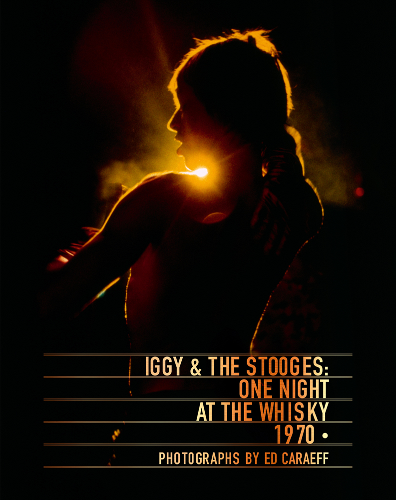 Book cover of Iggy & the Stooges: One Night at the Whisky 1970, featuring the frontman on stage at the Whisky a Go Go. Published by ACC Art Books.