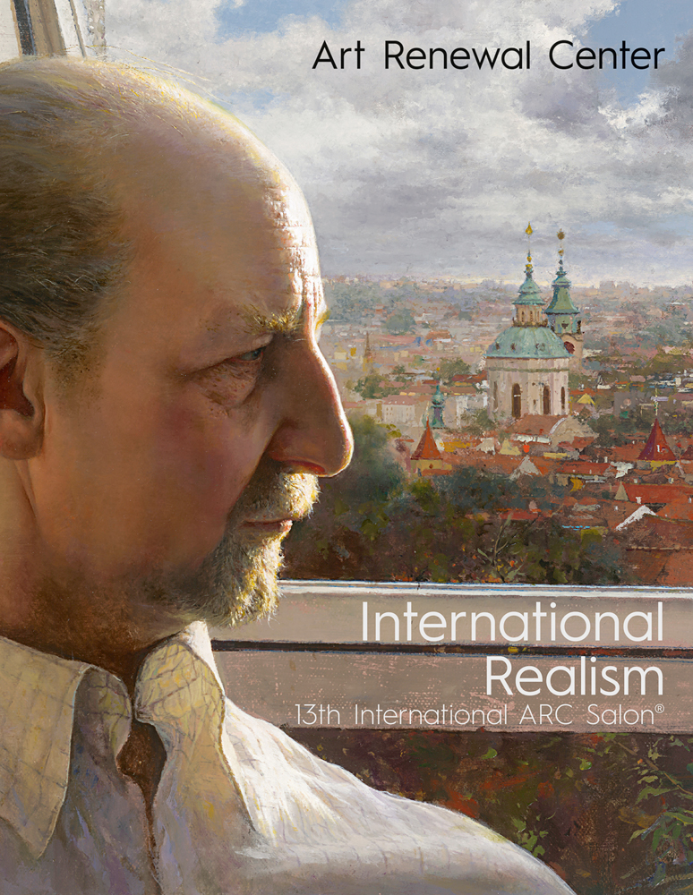 Oil painting by Ming Yu 'In Bvlag', on cover of 'International Realism, 13th International ARC Salon', by ACC Art Books.