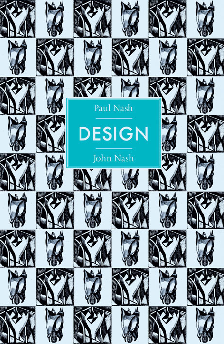 Black and white repeated graphic on cover of 'Paul Nash and John Nash, Design', by ACC Art Books.