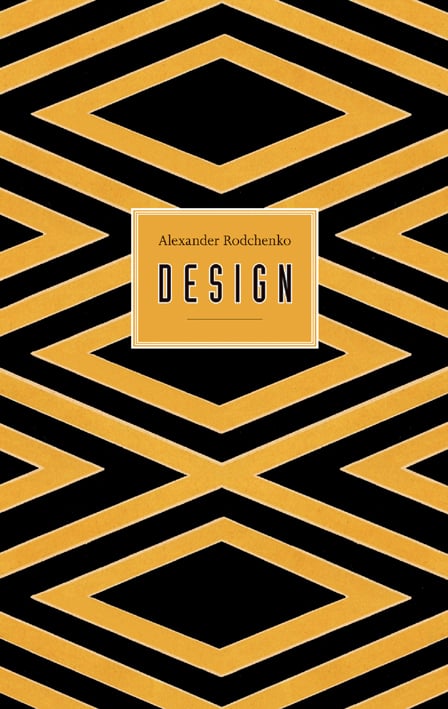 Book cover of Rodchenko, Design, with a black and gold diamond print design. Published by ACC Art Books.