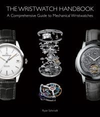 Book cover of Ryan Schmidt's The Wristwatch Handbook with a Jaeger-LeCoultre Geophysic model and Vacheron Constantin Maitre Cabinotier Astronomica. Published by ACC Art Books.