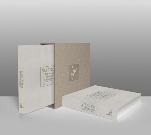 Cream copy of 'Sofreh', in beige hard slipcase, by ACC Art Books.