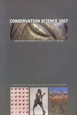 Book cover of Conservation Science 2007, with a bronze sculpture. Published by Archetype Publications.