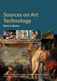Book cover of Sources on Art Technology: Back to Basics, with painting of two nude figures and a seascape with large ships behind. Published by Archetype Publications.