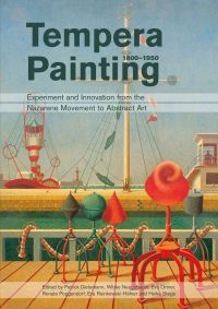Book cover of Tempera Painting 1800-1950: Experiment and Innovation from the Nazarene Movement to Abstract Art, with a painting coastal docks. Published by Archetype Publications.