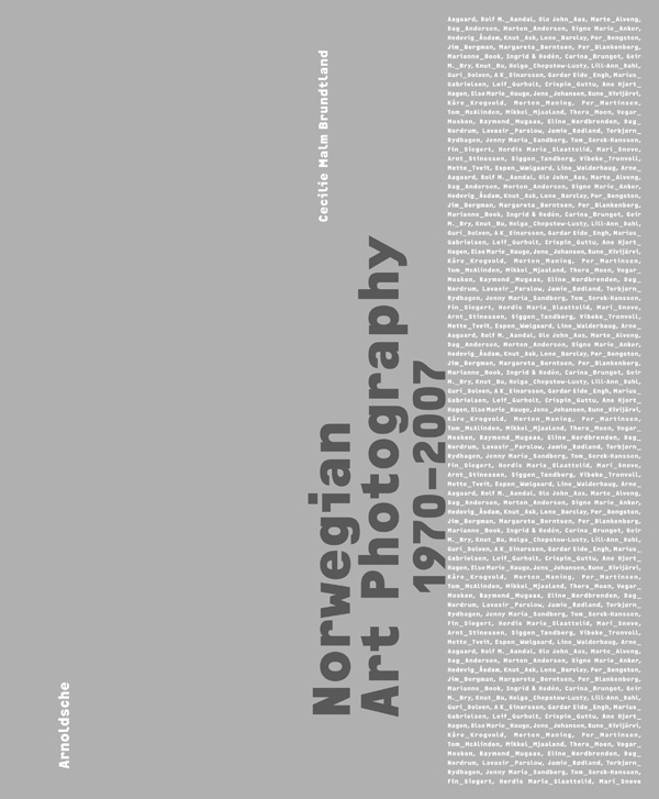 Grey cover of 'Norwegian Art Photography, 1970-2007', by Arnoldsche Art Publishers.