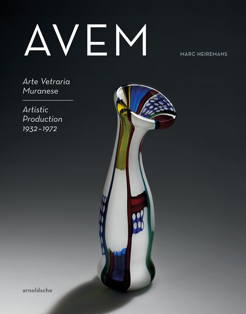 A canne and colored murrine vase, 1960, elegant glass vessel, grey cover, AVEM Arte Vetreria Muranese. Artistic Production 1932-1972 in white font to upper left.