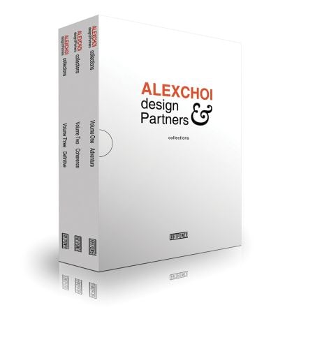 Box set of three titles of ALEXCHOI design & Partners: Collections. Published by Artpower International.