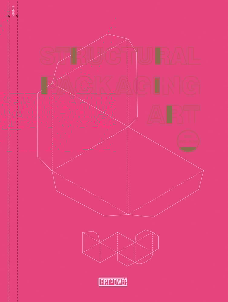 Book cover of Structural Packaging Art, with outline of box. Published by Artpower International.