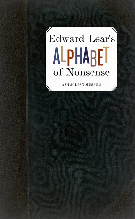 Inky navy pattern on cover of 'Edward Lear's Alphabet of Nonsense', by Ashmolean Museum.