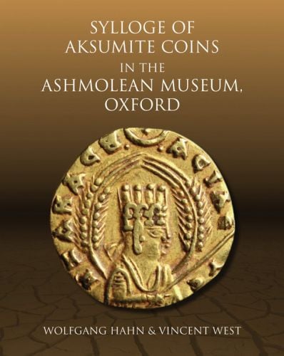 Gold coin of Ezanas of Aksum, pre-Christian period, on cover of 'Sylloge of Islamic Coins in the Ashmolean: v. 6', by Ashmolean Museum.