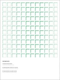 Grid of green edged squares on white cover of 'Licht Kunst Licht, Vol. 4: Lighting Design for Architecture' by Avedition Gmbh.