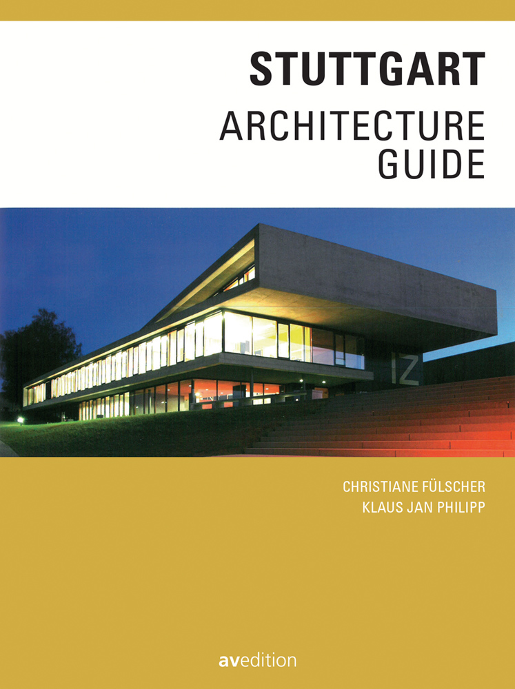 University building on cover of 'Stuttgart Architecture Guide', by Avedition Gmbh.