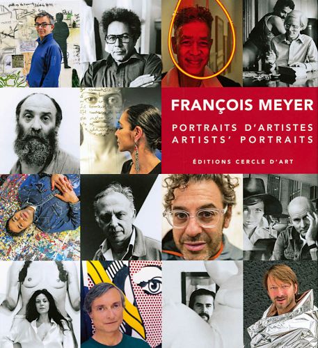 Book cover of Artists' Portraits: Francois Meyer, with a montage of photographic portraits of artists. Published by Editions Cercle d'Art.