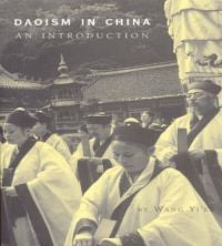 Book cover of Daoism in China: A Brief Survey, with a group of Taoists at temple. Published by Floating World Editions.