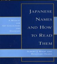 Book cover of Japanese Names & How to Read Them: A Manual for Art Collectors and Students. Published by Floating World Editions.