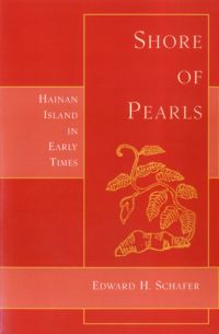 Red book cover of Shore of Pearls: Hainan Island in Early Times. Published by Floating World Editions.