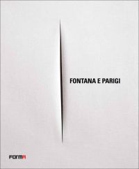 Vertical slash to paper surface on cover of 'Fontana e Parigi', by Forma Edizioni.