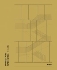 Side elevation staircase plan, on mustard cover of 'Former Wine Warehouse Trieste', by Forma Edizioni.