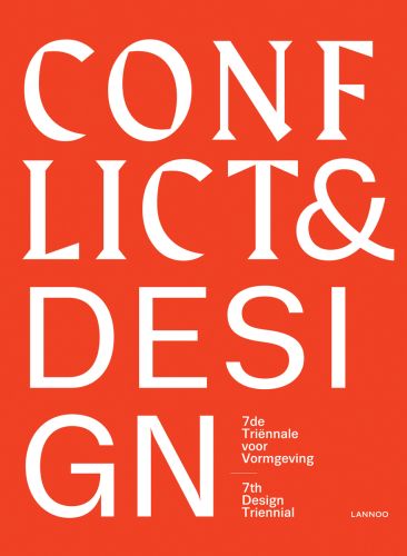 Mars red cover of 'Conflict & Design, 7th Design Triennial', by Lannoo Publishers.