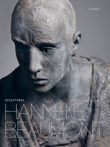 Head and shoulders of bronze cast human sculpture, grey cover, Hanneke Beaumont in white font below