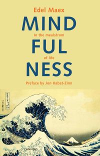 The Great Wave off Kanagawa, by Hokusai, on cover of 'Mindfulness, In the Maelstrom of Life', by Lannoo Publishers.