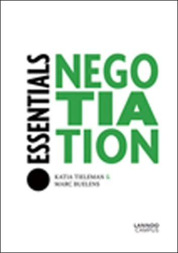 White cover of 'Negotiations, Essentials', by Lannoo Publishers.