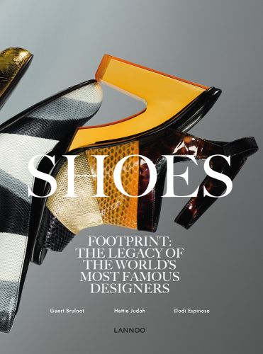 Orange block heeled sandal, snake skin foot cover, rotated right, grey cover, SHOES in white font to centre
