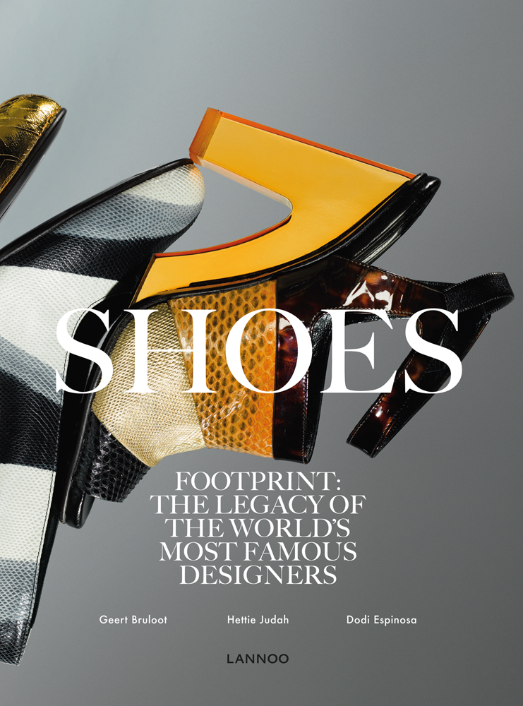 Orange block heeled sandal, snake skin foot cover, rotated right, grey cover, SHOES in white font to centre