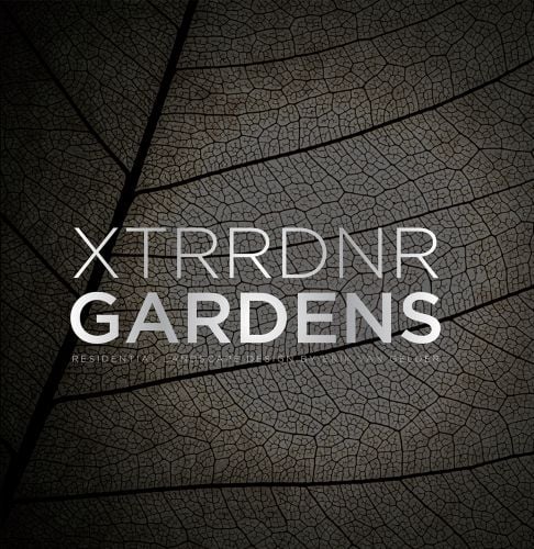 Veins of leaf, on cover of 'XTRRDNR Gardens', by Lannoo Publishers.
