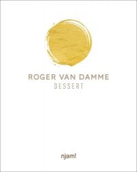 Gold circle painted on white cover of 'Dessert, by Lannoo Publishers.