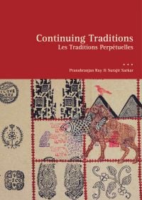 Book cover of Continuing Traditions, with printed fabric. Published by Mapin Publishing.
