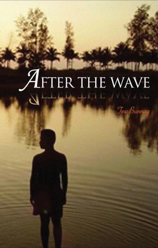 Man standing near edge of river, on cover of 'After The Wave', by River Books.
