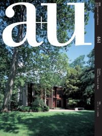 Magazine cover of a+u 09:02, 461: Houses by Louis I. Kahn, with a residential property surrounded by a mature green landscape. Published by Shinkenchiku-Sha Co., Ltd.