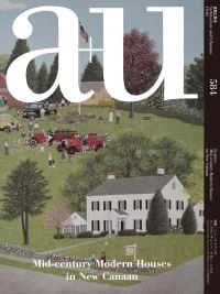 Magazine cover of a+u 19:05, 584: Mid-century Modern Houses in New Canaan. Published by Shinkenchiku-Sha Co., Ltd.