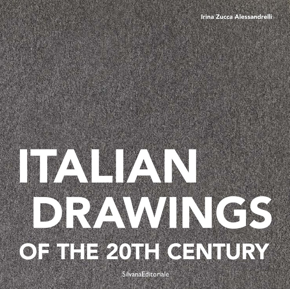 ITALIAN DRAWINGS OF THE 20TH CENTURY in white font on brown fuzzy cover, SilvanaEditoriale below