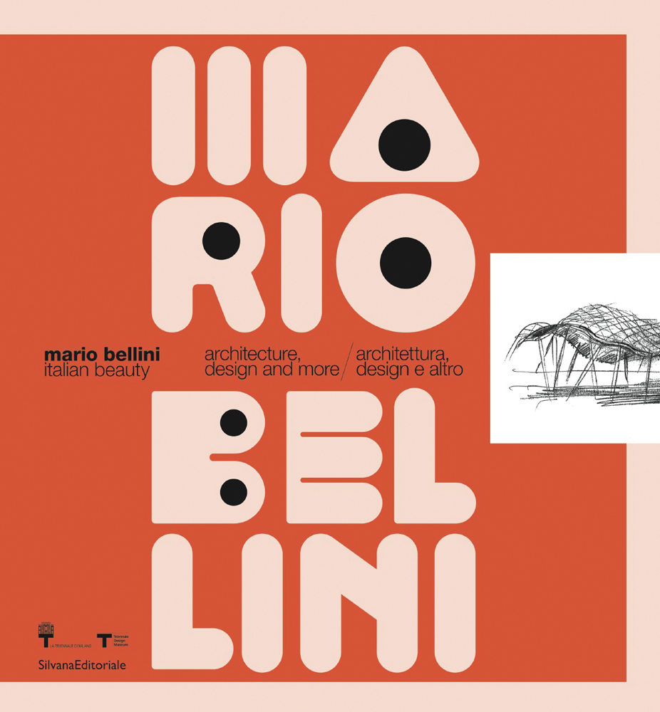 MARIO BELLINI in pale bubble font across orange cover, mario bellini italian beauty in black font to centre left