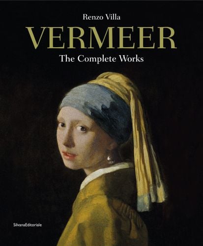 Painting of Girl with a Pearl Earring by Vermeer, black cover, VERMEER The Complete Works in lime and white font above