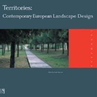 Book cover of Joseph Disponzio's Territories: Contemporary European Landscape Design, with a tree lined path. Published by Spacemaker Press.